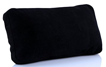 Softest Lumbar Back Support Cushion for Car Seat - Pain Relief, Portable, Plush - 1 Pack of Black