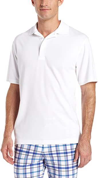 PGA TOUR Men's Airflux Short Sleeve Solid Polo-Shirts