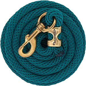 Weaver Leather Poly Lead Rope with Solid Brass 225 Snap, Teal Green