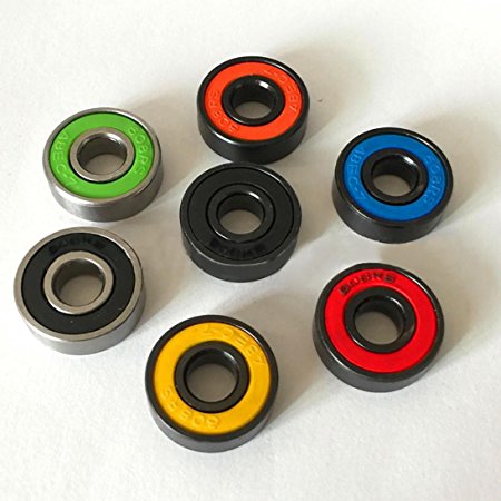 Hot Ball Bearings! AMA(TM) 3PCS 608 Hybrid Ball Bearings For Tri-Spinner Hand Spinner EDC Fidget Toy (Random)