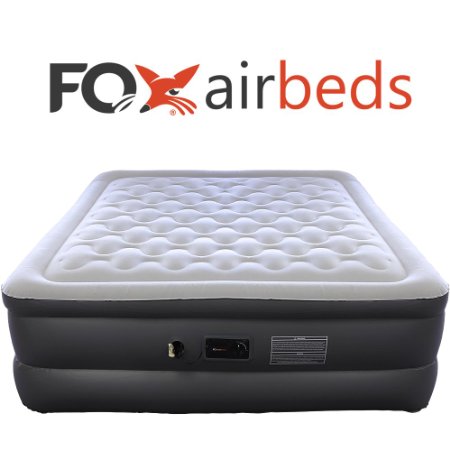 Best Inflatable Bed By Fox Airbeds - Plush High Rise Air Mattress in King, Queen, Full and Twin Xl (King)
