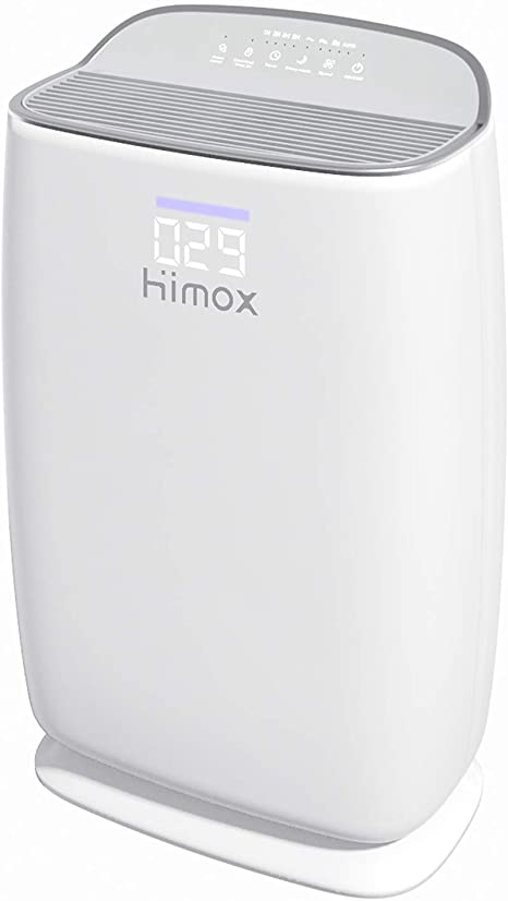 HIMOX Air Purifier for Home with Medical Grade HEPA Filters, Air Cleaner with 1/2/4/8H Timer&Sleep Mode&Display Off, Ozone Free, Quiet Air Filter for Allergens, Dust, Smoke, Pollen, Pets, Hay Fever