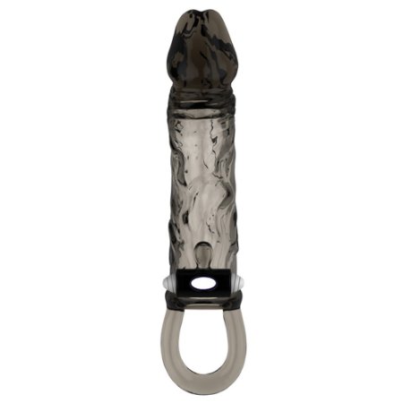 ROWAWA®Ultimate Love Penis Sleeve with Bullet Vibrator Rabbit,Penis Enlargement,3 size,Black (large)
