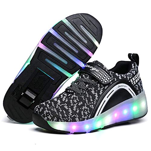 SDSPEED Kids Roller Skate Shoes with Single Wheel Shoes Sport Sneaker LED