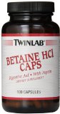 Twinlab Betaine HCI Caps 100 Capsules Pack of 2