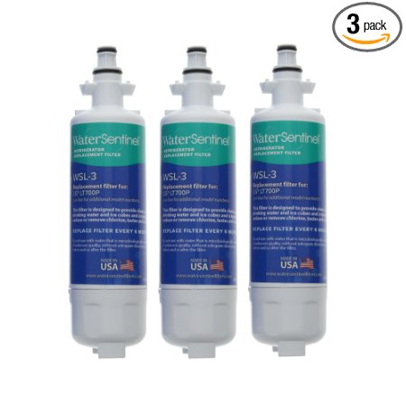 Water Sentinel WSL-3 Replacement Fridge Filter, 3-Pack