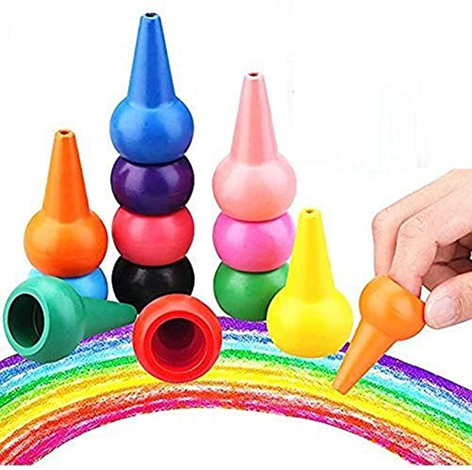 Toddlers Crayons, Finger Crayons for Kids, 12 Colors 3D Palm-Grip Crayons, Washable Paint Crayon for Kids,Toddlers,Children,Boys and Girls. ( Safety and Non-Toxic )