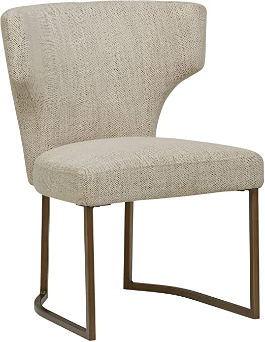 Rivet Dunford Modern Kitchen Dining Chair, 33 Inch Height, Ivory