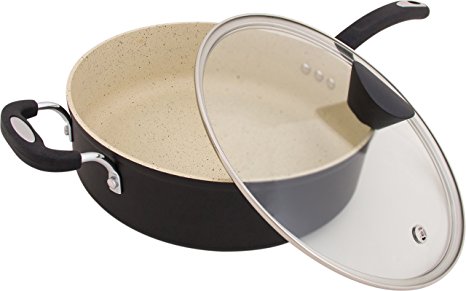 The Stone Earth All-In-One Sauce Pan by Ozeri, with 100% APEO & PFOA-Free Stone-Derived Non-Stick Coating from Germany