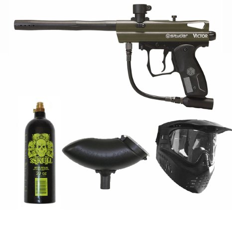 Spyder Victor Paintball Marker Gun 3Skull Package Set