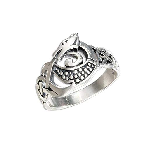 HCGems Celtic Dragon Ring Sterling Silver