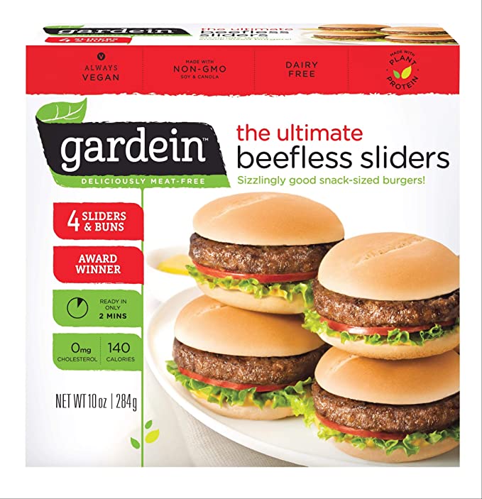 Gardein Ultimate Plant-Based Beefless Sliders, Mini Frozen Patties, Vegan, Frozen, 10 oz. 4-Count