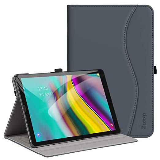 Ztotop Case for Samsung Galaxy Tab S5e 10.5 Inch Tablet 2019(SM-T720/T725), PU Leather Folding Stand Folio Cover with Auto Wake/Sleep, Pen Holder and Multiple Viewing Angles,Dark Gray