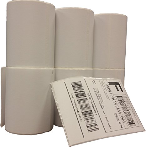 Dymo 4XL Labels 1744907 Compatible - (6 Rolls Pack) 4x6 LabelWriter 220 Thermal Printer Labels per Roll For Internet Shipping / Amazon / eBay / Endicia / USPS / UPS / Fedex / DHL Postage Stickers