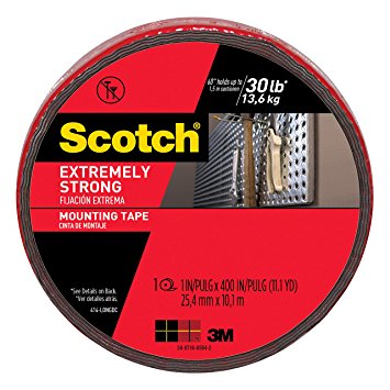 Scotch 414-LONG/DC Extreme Mounting Tape, 1-Inch X 400-Inch, 1-Pack