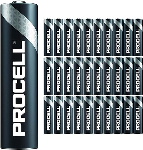 30 Pack - Duracell Procell AAA Batteries | 1.5V Industrial Power Alkaline Battery | Home or Office Use | Car Air Freshener Promo Pack | Reliable Long Lasting Power