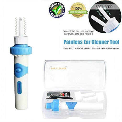 Portable Automatic Electric Vacuum Ear Wax Earwax Removal Tool Kit, Ear Vacuum Cleaner Easy Earwax Remover Soft Prevent Ear-Pick Clean Tools Set for Adults Kids