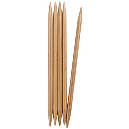ChiaoGoo Double Point 6-inch (15cm) Bamboo Dark Patina Knitting Needle; Size US 3 (3.25mm) 1036-3