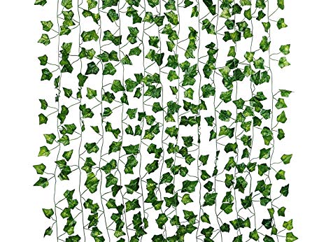 Dedoot Ivy Garland, 12 Pack (79 Inch Each) Green Fake Ivy Garland Vine Hanging Artificial Ivy Leaves for Craft Wedding Party Wall and Home Decor