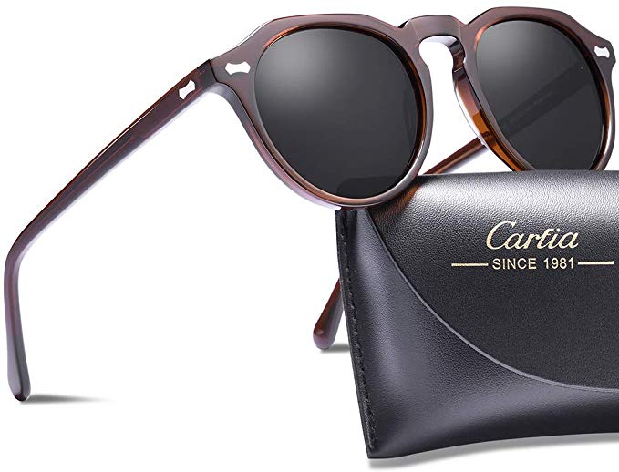 Carfia Retro Polarized Sunglasses for Women Driving Glasses UV400 Protection