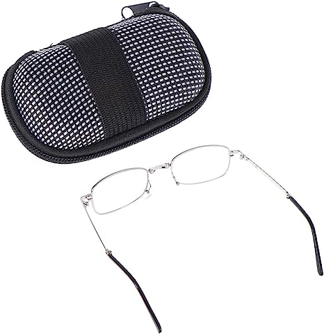 LUOEM Folding Reading Glasses 1.50 Anti-Fatigue Clear Vision Eyewear Glasses  1.50 with Pocket Hard Case