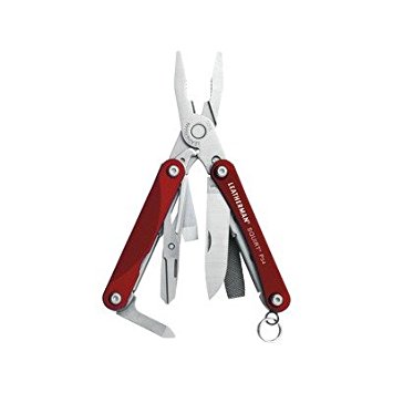 Leatherman 831188 Squirt PS4 Keychain Multi-Tool, Red