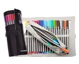 Staedtler Triplus Fineliners 20 Assorted Colours with Pencil Case 334 Pc20 Black