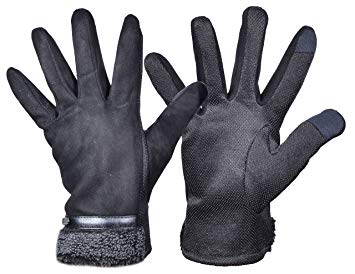 Men's Winter Warm Gloves Touch Screen Texting Ladies Windproof Fleece Lined