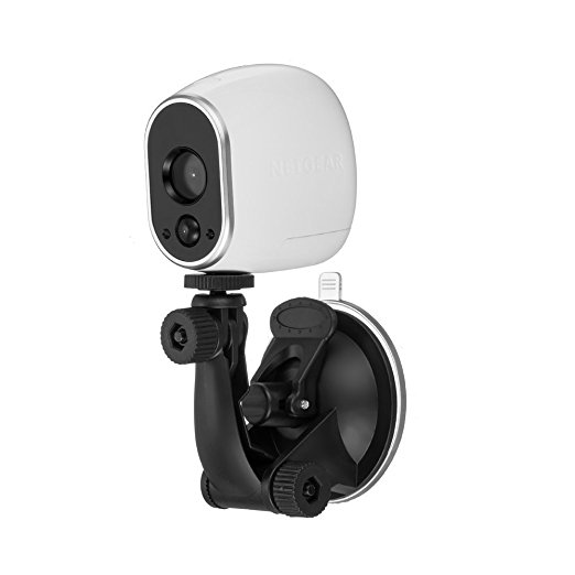 Online-Enterprises Arlo Cam Suction Mounts Fully adjustable, compatible. Engineered to fit all Arlo cameras. (4 Pack Pure Black Super strong)