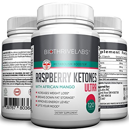 Raspberry Ketones, Pure Weight Loss Formula! With Green Tea and African Mango – No Additives – 100% Satisfaction Guarantee