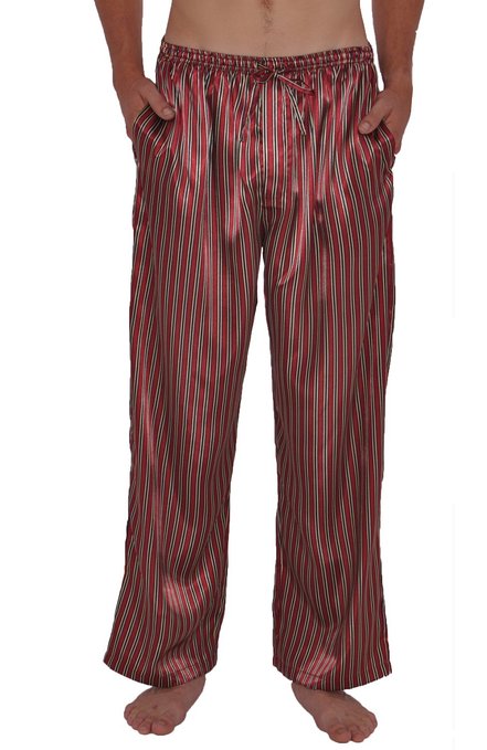 Del Rossa Men's Classic Satin Pajama Pants - Sleep Bottoms