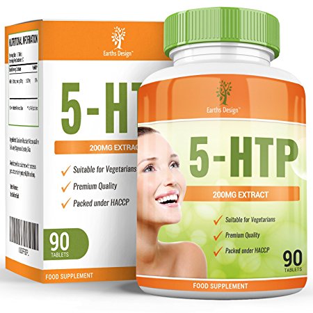 Double Strength 200mg 5-HTP - Tryptophan - Griffonia Simplicifolia - 90 Tablets (3 Month Supply) by Earths Design