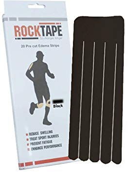 RockTape Kinesiology Tape, Recovery Edema Patches, Ideal for Bruising, Pain Relief & Muscle Injury, 20 Pre-Cut Strips