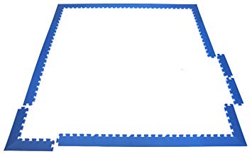 Wonder Mat Edging Package Set: 16 Sides & 4 Pairs of Corners for 6' x 6' Area (Blue)