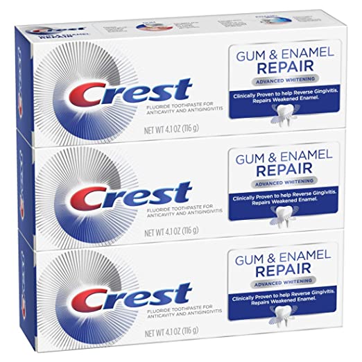 Crest Gum & Enamel Repair:Gum & Enamel Repair Toothpaste Advanced Whitening, 4.1Oz Triple Pack