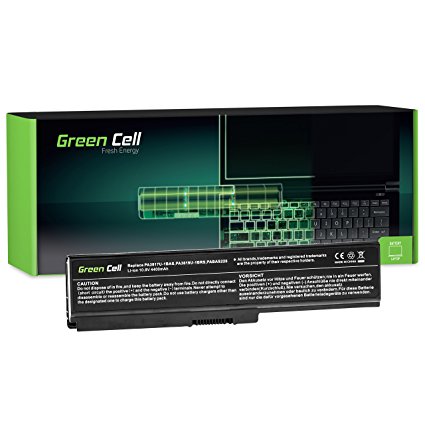Green Cell® Standard Series PA3817U-1BRS PA3634U-1BRS Battery for Toshiba Satellite C650 C655 C660 C660D L650 L650D L655 L675 L750 Laptop (6 Cells 4400mAh 10.8V Black)