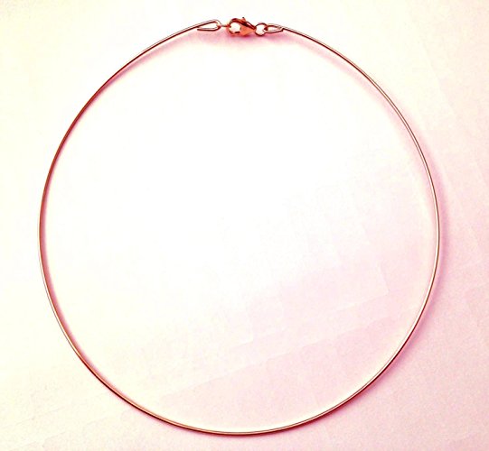 14k Rose Pink Gold filled hoop choker necklace