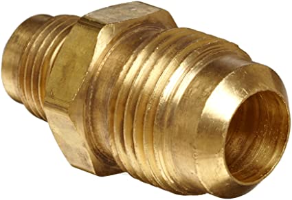 Anderson Metals 54056-0604 Brass Tube Fitting, Reducing Union, 1/4" x 3/8" Flare