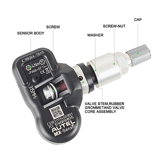 Autel Universal TPMS Sensor MX-Sensor 315MHz Programmable MX Sensor 315 MHZ