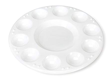 Darice 10 Well Round Plastic Palette, 7-Inch Diameter