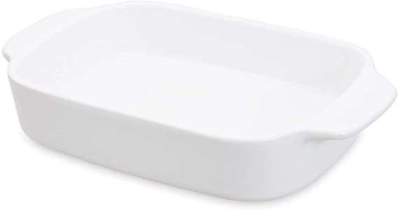 Thicker Rectangular Baking Dish Ceramic Casserole Dish Lasagna Baking Pans with Handle Bakeware Two Person 10 inch 10"X5.8"X1.8"