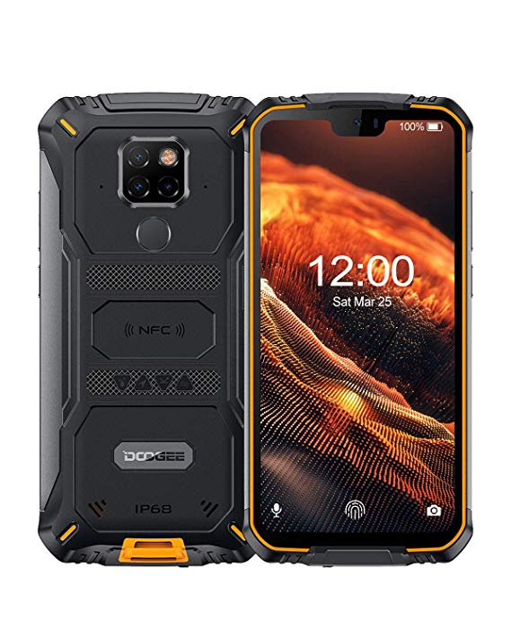 DOOGEE S68 PRO 2019 Rugged Smartphones 4G, Helio P70 Octa Core IP68/IP69K Waterproof 6GB   128GB, Dual SIM Free Mobile Phones Android 9.0, 5,9 inch 6300mAh 21MP 16MP, NFC Wireless Charging, Orange