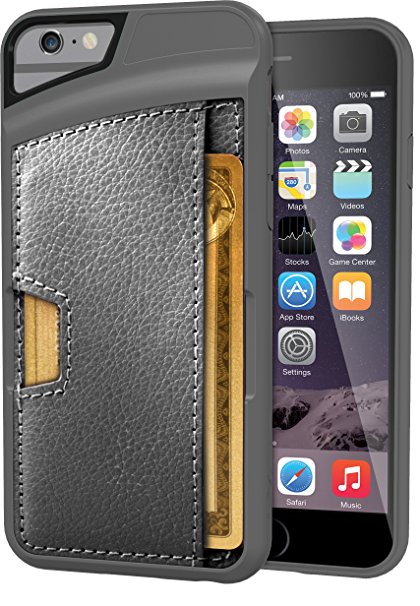 iPhone 6/6s Wallet Case - Q Card Case for iPhone 6/6s (4.7") by CM4 - Ultra Slim Protective Phone Cover (Gunmetal Gray)