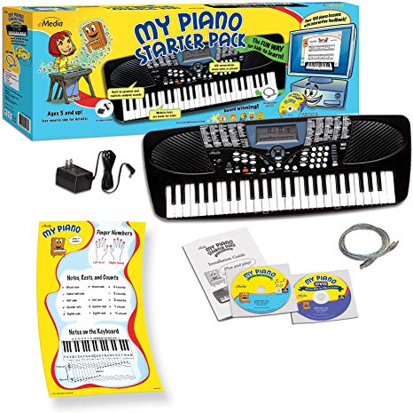 eMedia My Piano Starter Pack for Kids with Poster - 49-key Portable Keyboard (Amazon-Exclusive, EK99171)