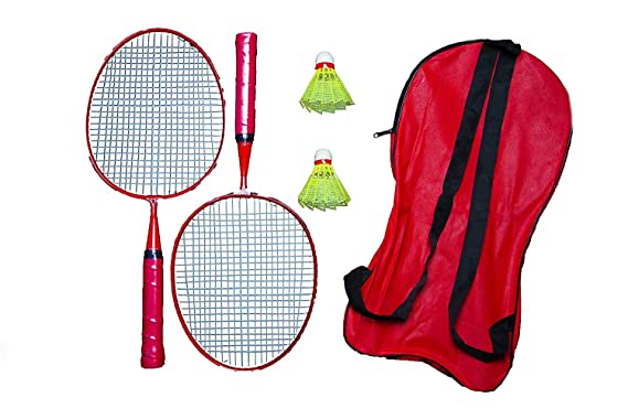 Capella Kids Badminton Racquet Set of 2 (Multi-Color) with Free Shuttle Cock & Full Cover