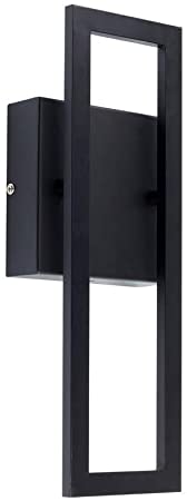 McKay LED Integrated Outdoor/Indoor Wall Sconce, Black, 17 Watts, 520 Lumens