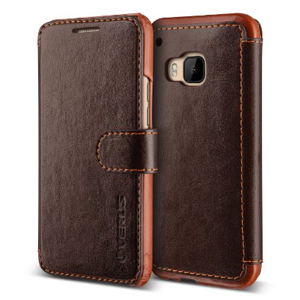 HTC One M9 Case Verus Layered DandyCoffee Brown - Card SlotFlipSlim FitWallet - For HTC Devices