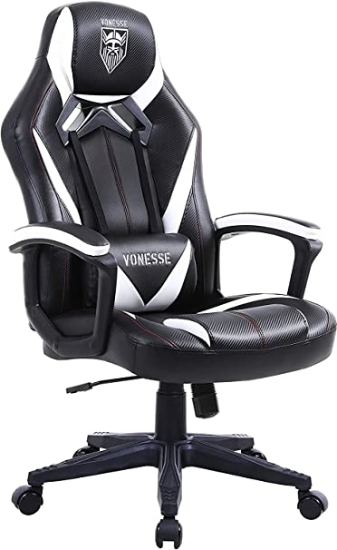 Ergonomic Gaming Chair, Swivel Computer Gaming Chair with Massage, Racing Style Manager Chair, High Back Gaming Desk Chair, Carbon Fibre Modern Task Chair, Esports Gamer Chair Big and Tall (Black)