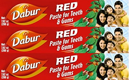 Dabur Herbal Toothpaste Red Ml X 3 Packs 100