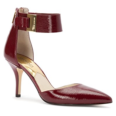 Michael Michael Kors Guiliana Mid Ankle Strap Women US 6 Burgundy